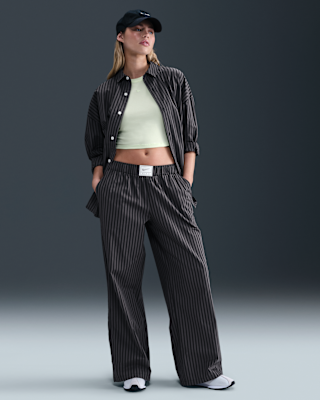 Nike Sportswear Chill Poplin Women's Mid-Rise Loose Striped